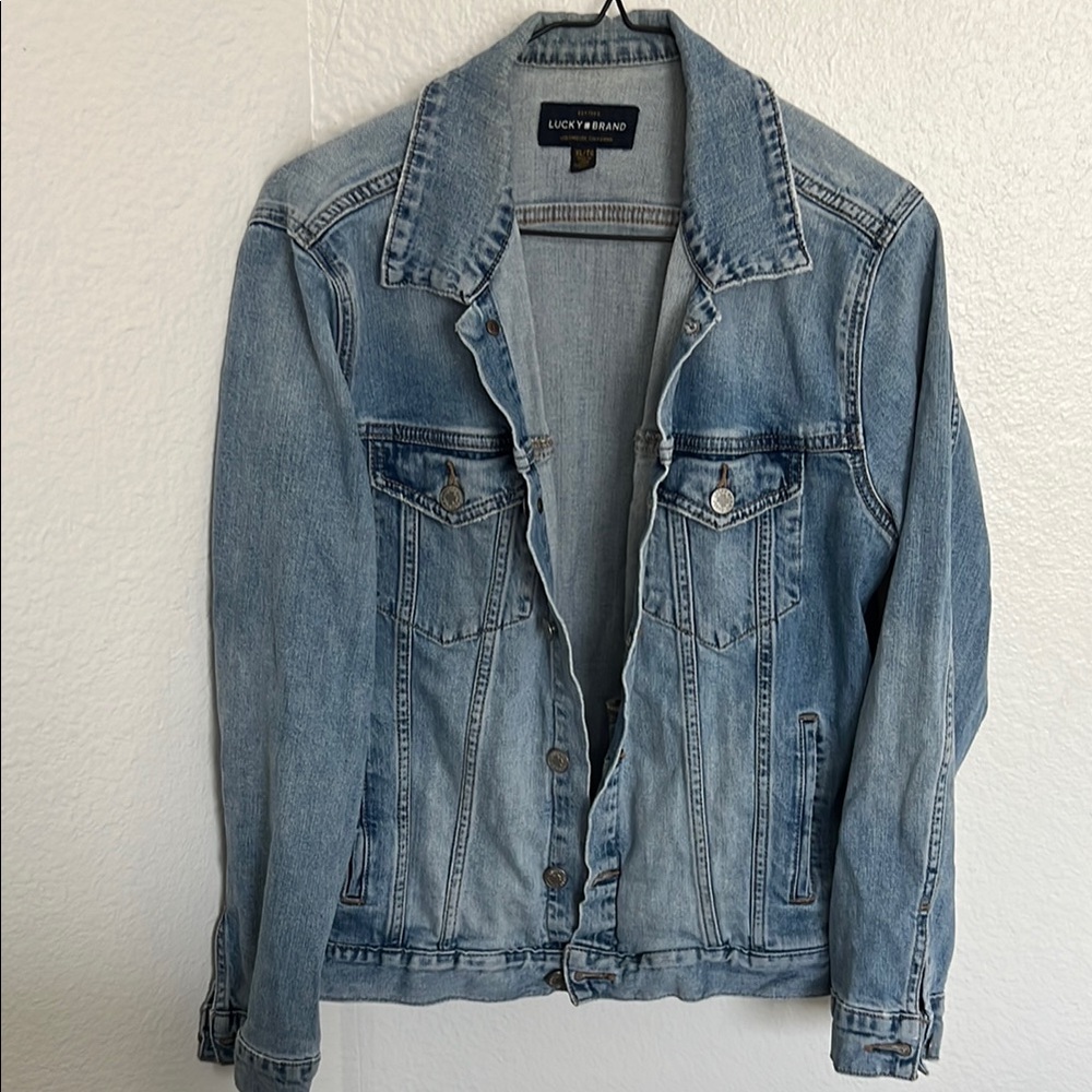 Lucky Brand The Tom Boy Trucker Medium light Blue Denim Jacket